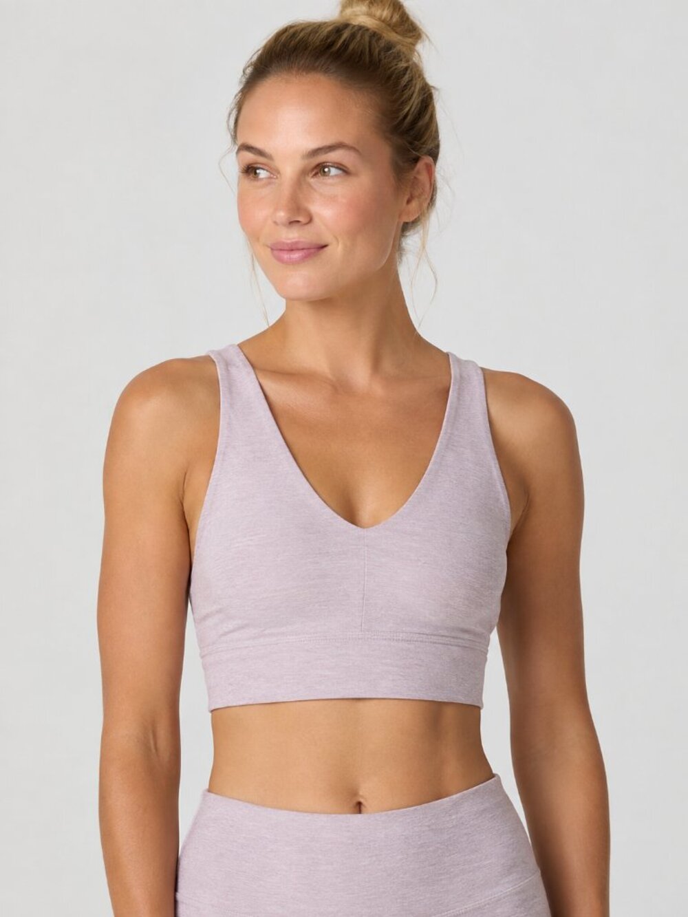 Beyond Yoga Good Day Long Line Spacedye Bra- Blush Blooms